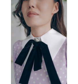 Платье SHEILA сиреневое в горох