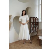  LA FEMME DRESS айвори шелк