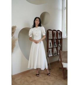  LA FEMME DRESS айвори шелк