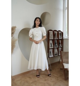  LA FEMME DRESS айвори шелк
