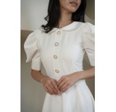  LA FEMME DRESS айвори шелк