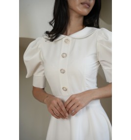  LA FEMME DRESS айвори шелк