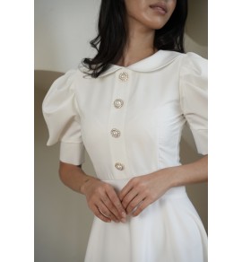  LA FEMME DRESS айвори шелк