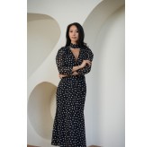 GABI DRESS черное в горох