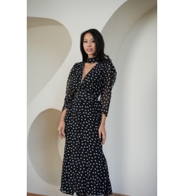 GABI DRESS черное в горох