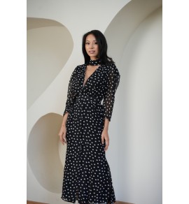 GABI DRESS черное в горох