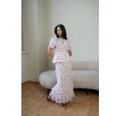 JACKY DUO айвори с розовыми цветами