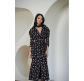 GABI DRESS черное с розовыми цветами