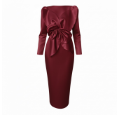 ORCHID DRESS винный цвет