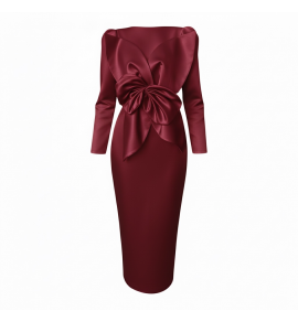 ORCHID DRESS винный цвет